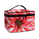 Amaryllis Flower Print Travel Makeup Bag
