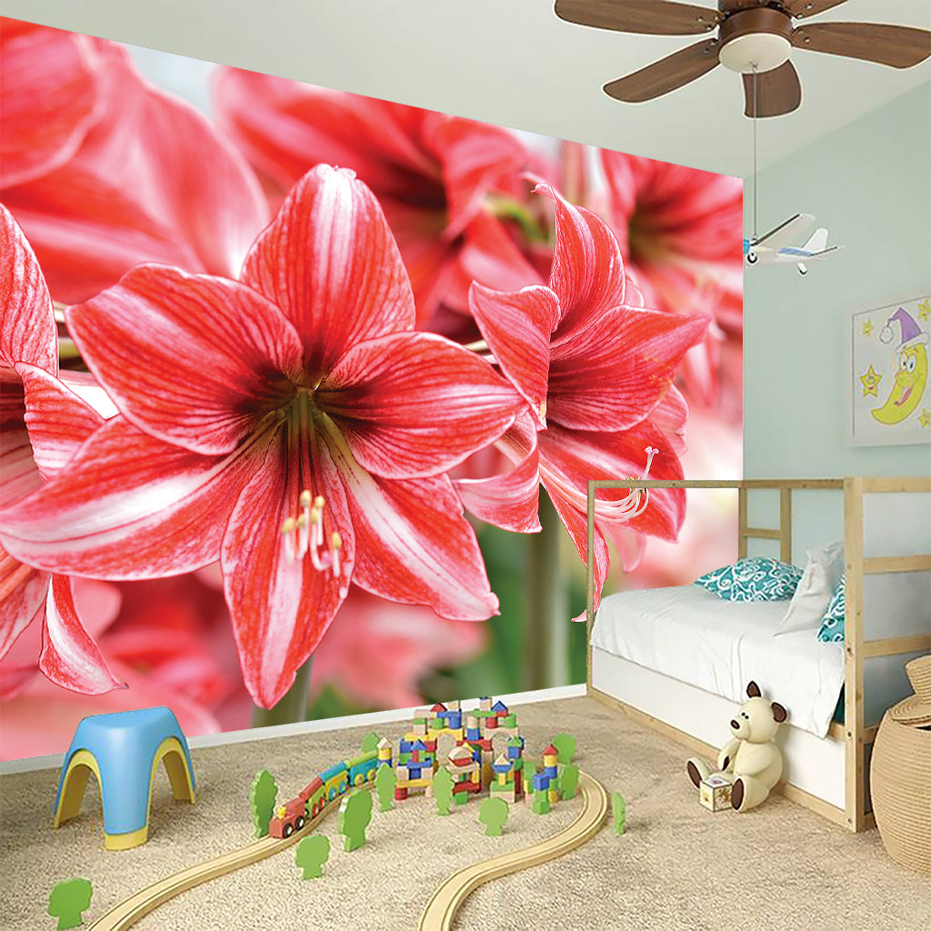 Amaryllis Flower Print Wall Sticker