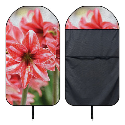 Amaryllis Flower Print Waterproof Car Seat Cover