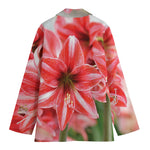 Amaryllis Flower Print Women's Blazer