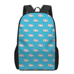 Ambulance Paramedic Car Pattern Print 17 Inch Backpack