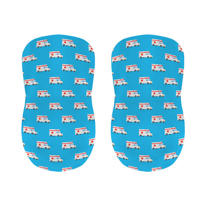 Ambulance Paramedic Car Pattern Print Bar Stool Covers