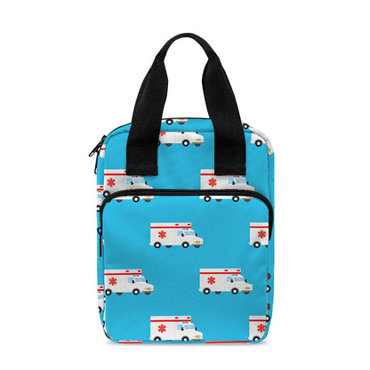 Ambulance Paramedic Car Pattern Print Bible Tote Bag