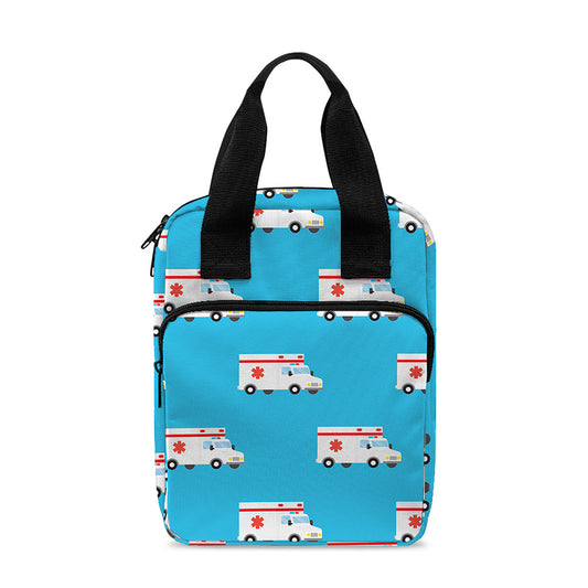 Ambulance Paramedic Car Pattern Print Bible Tote Bag