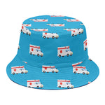Ambulance Paramedic Car Pattern Print Bucket Hat