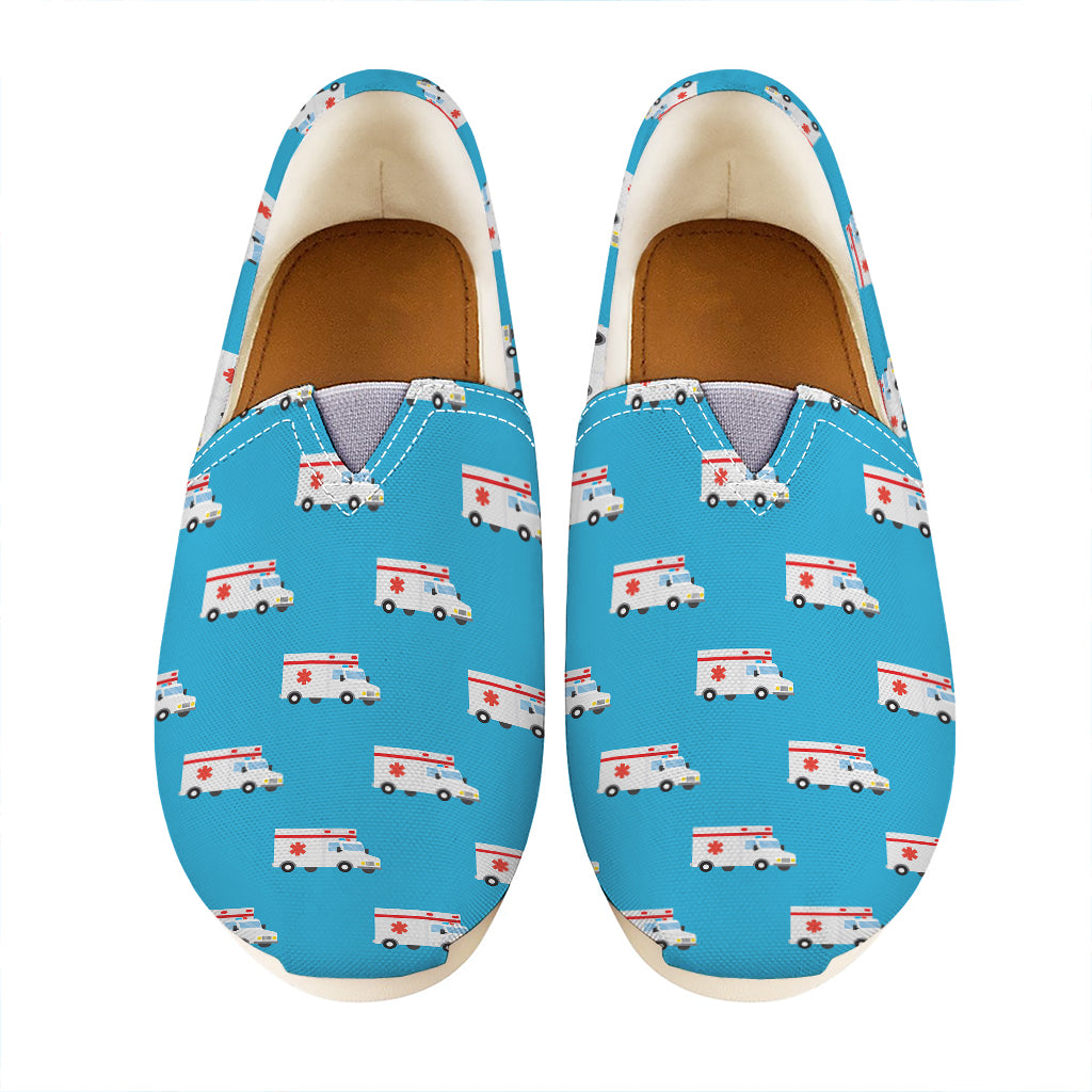 Ambulance Paramedic Car Pattern Print Casual Shoes