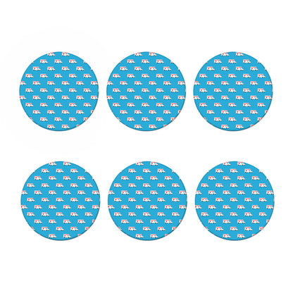 Ambulance Paramedic Car Pattern Print Coaster Set