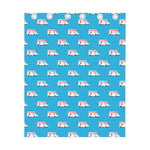 Ambulance Paramedic Car Pattern Print Curtain