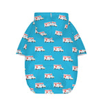 Ambulance Paramedic Car Pattern Print Dog Zip Up Hoodie