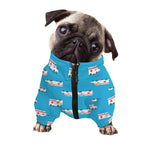 Ambulance Paramedic Car Pattern Print Dog Zip Up Jacket