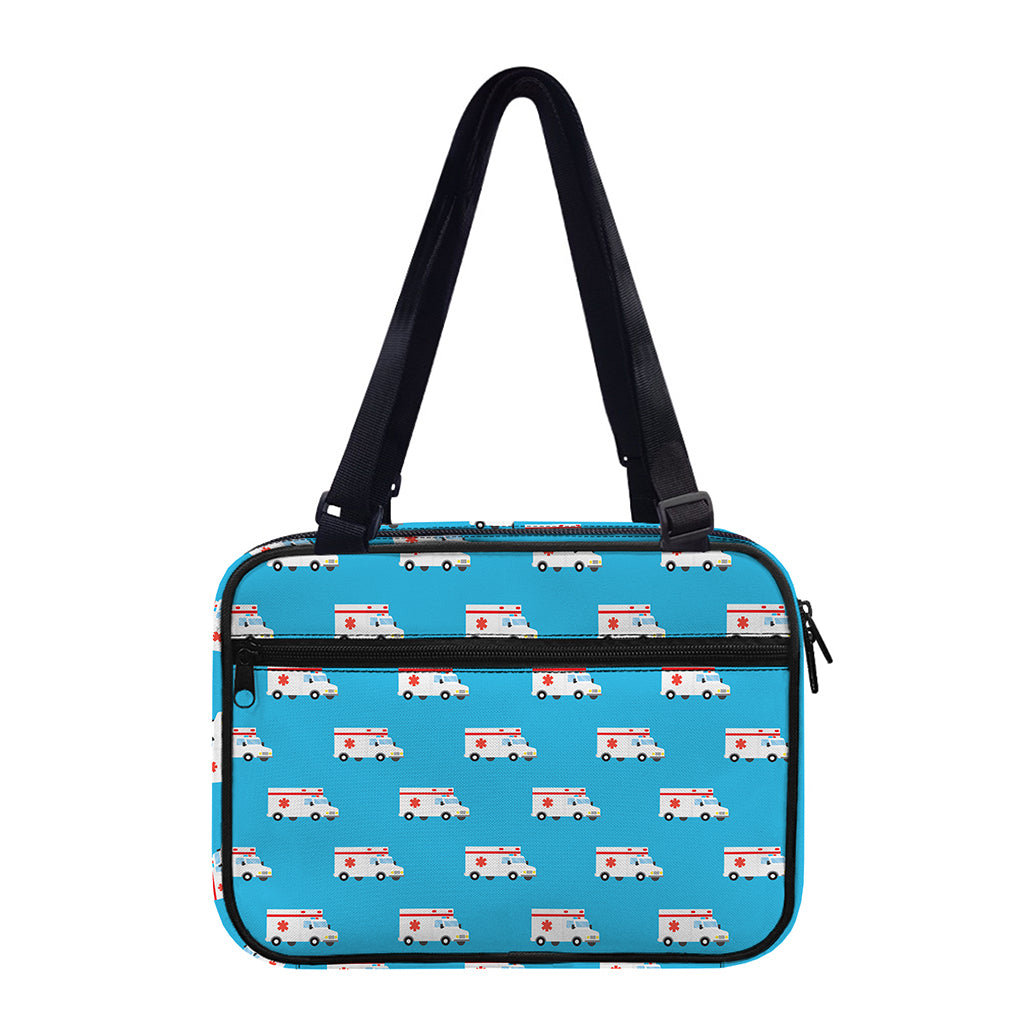 Ambulance Paramedic Car Pattern Print Double Strap Bible Bag