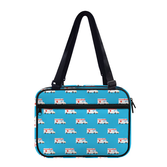 Ambulance Paramedic Car Pattern Print Double Strap Bible Bag