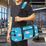 Ambulance Paramedic Car Pattern Print Gym Bag