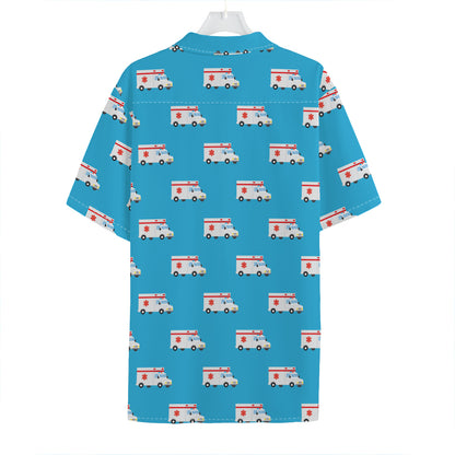 Ambulance Paramedic Car Pattern Print Hawaiian Shirt