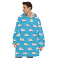 Ambulance Paramedic Car Pattern Print Hoodie Blanket