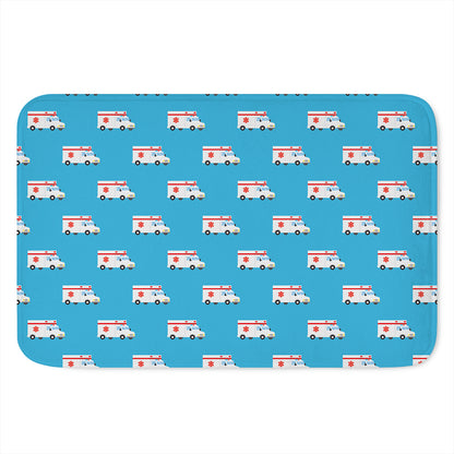 Ambulance Paramedic Car Pattern Print Indoor Door Mat