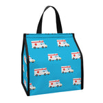 Ambulance Paramedic Car Pattern Print Insulated Lunch Tote