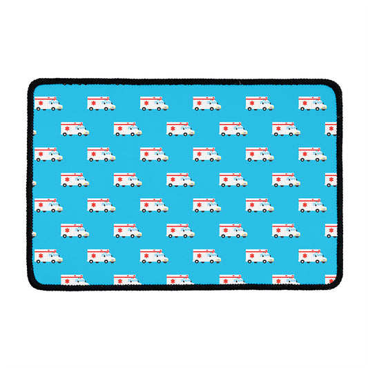 Ambulance Paramedic Car Pattern Print Kitchen Mat