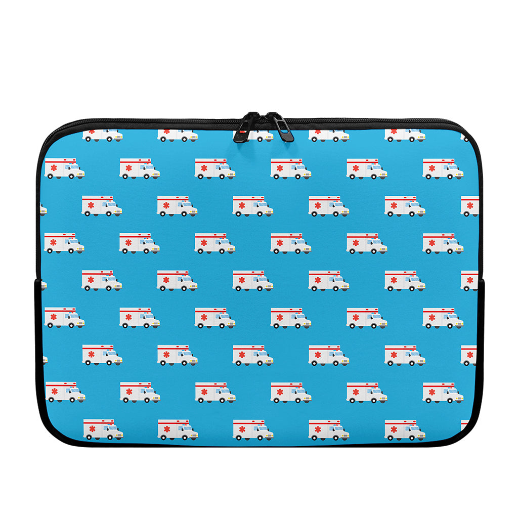 Ambulance Paramedic Car Pattern Print Laptop Sleeve
