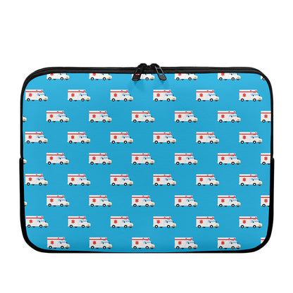 Ambulance Paramedic Car Pattern Print Laptop Sleeve