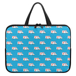 Ambulance Paramedic Car Pattern Print Laptop Sleeve With Handle