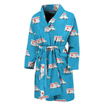 Ambulance Paramedic Car Pattern Print Men's Bathrobe
