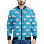 Ambulance Paramedic Car Pattern Print Men's Bomber Jacket