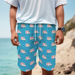 Ambulance Paramedic Car Pattern Print Men's Cargo Shorts