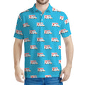 Ambulance Paramedic Car Pattern Print Men's Polo Shirt
