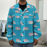 Ambulance Paramedic Car Pattern Print Men's Shirt Jacket