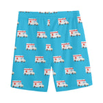 Ambulance Paramedic Car Pattern Print Men's Sports Shorts