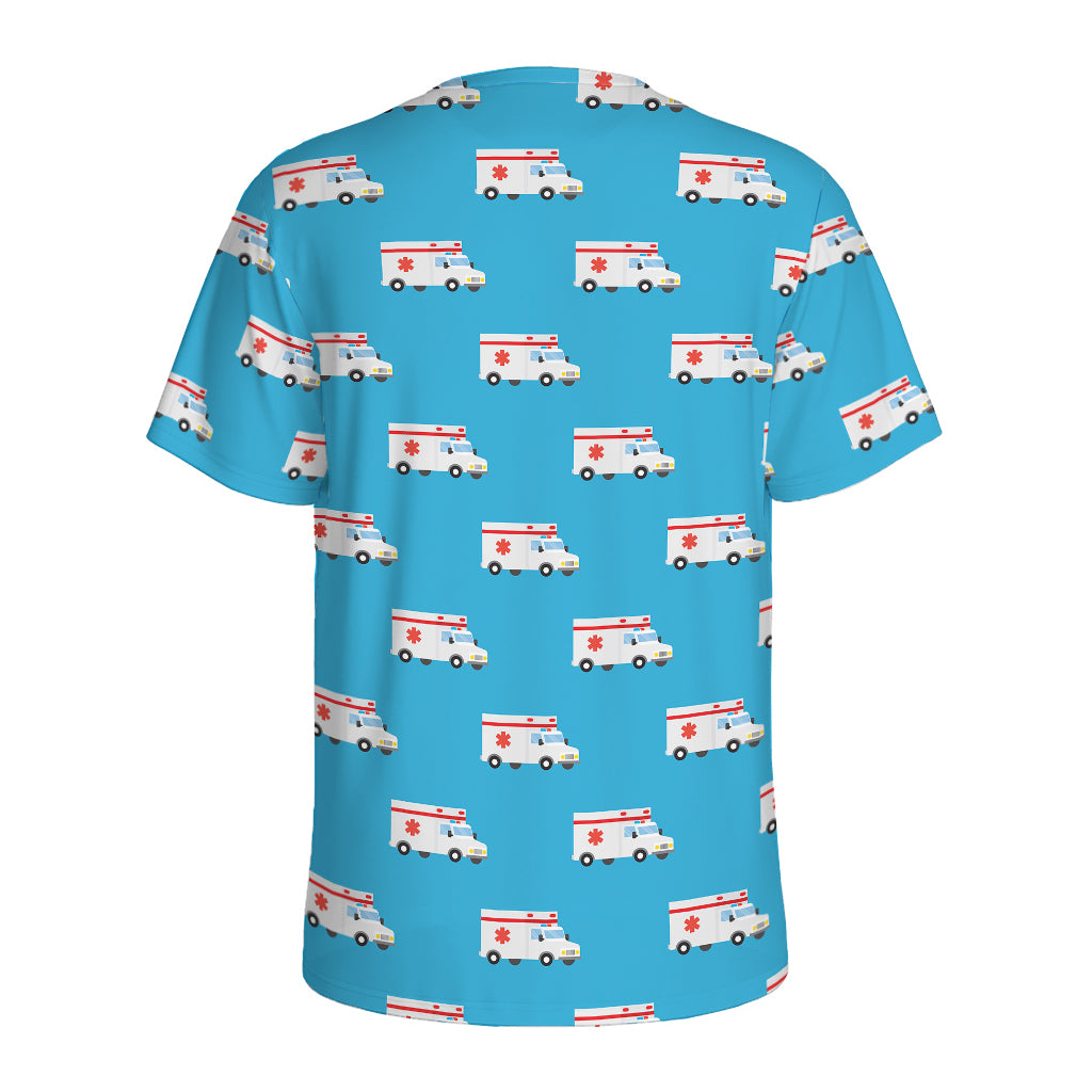 Ambulance Paramedic Car Pattern Print Men's Sports T-Shirt