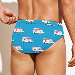 Ambulance Paramedic Car Pattern Print Men's Swim Briefs