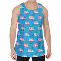 Ambulance Paramedic Car Pattern Print Men's Velvet Tank Top