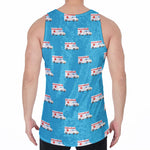 Ambulance Paramedic Car Pattern Print Men's Velvet Tank Top