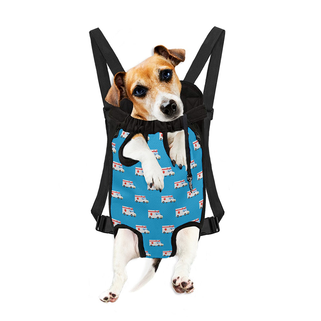 Ambulance Paramedic Car Pattern Print Pet Carrier Backpack