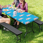 Ambulance Paramedic Car Pattern Print Picnic Table Cover