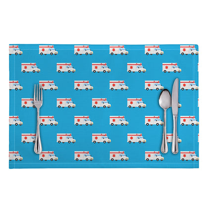 Ambulance Paramedic Car Pattern Print Placemat