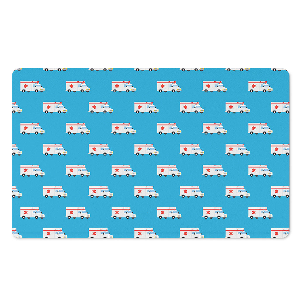 Ambulance Paramedic Car Pattern Print Polyester Doormat