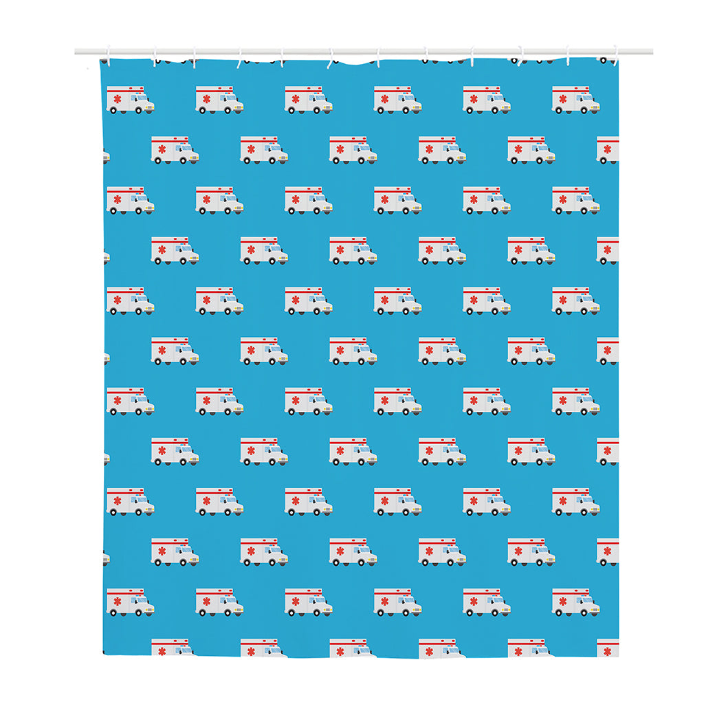 Ambulance Paramedic Car Pattern Print Polyester Shower Curtain