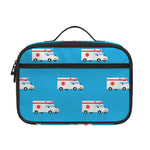 Ambulance Paramedic Car Pattern Print Portable Lunch Bag