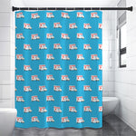 Ambulance Paramedic Car Pattern Print Premium Shower Curtain