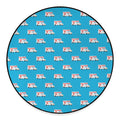Ambulance Paramedic Car Pattern Print Round Floor Mat