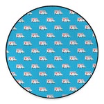 Ambulance Paramedic Car Pattern Print Round Floor Mat