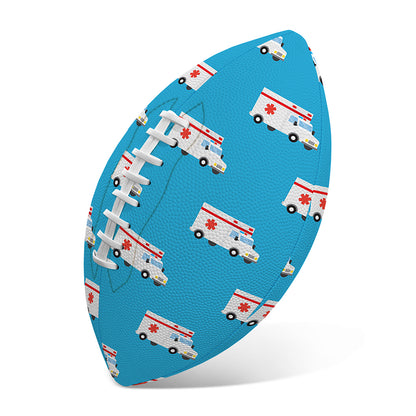 Ambulance Paramedic Car Pattern Print Rugby Ball