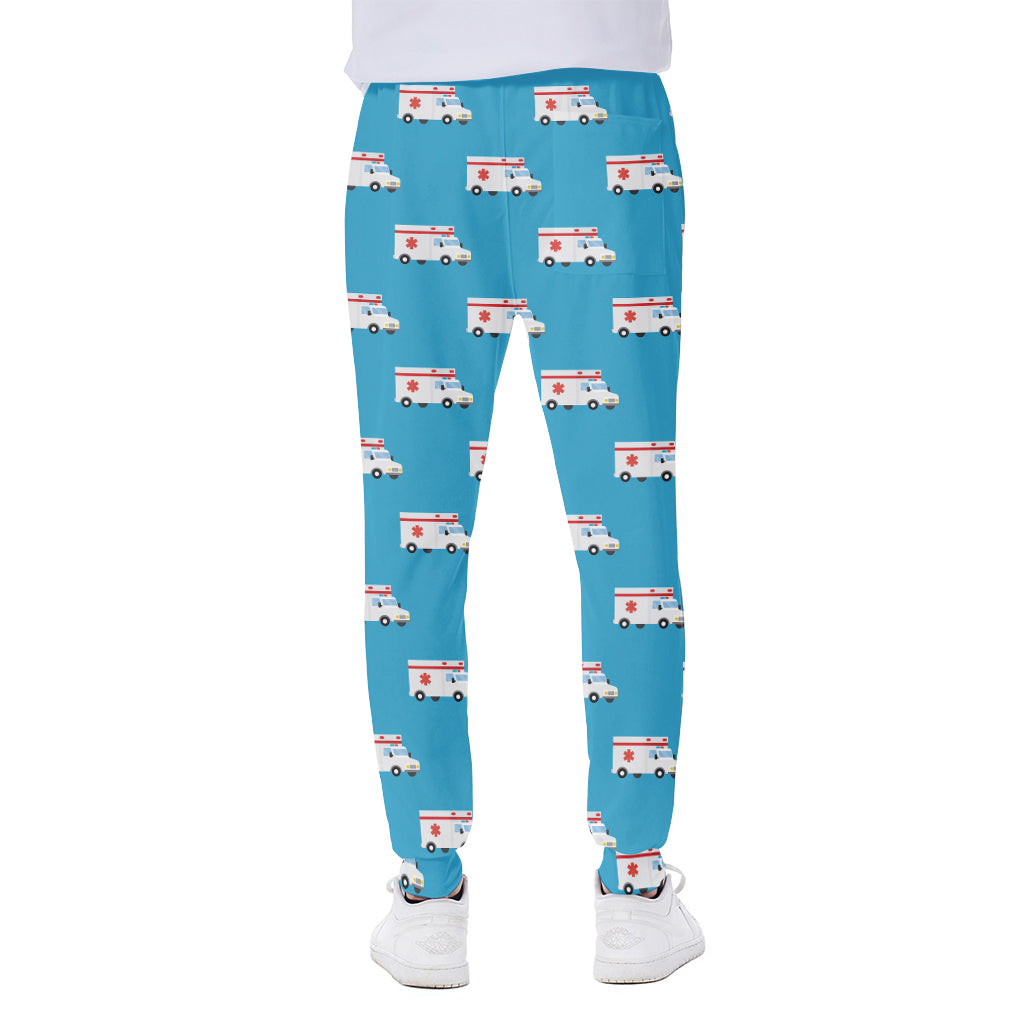 Ambulance Paramedic Car Pattern Print Scuba Joggers