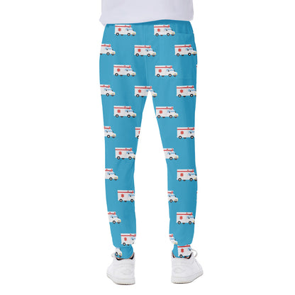 Ambulance Paramedic Car Pattern Print Scuba Joggers