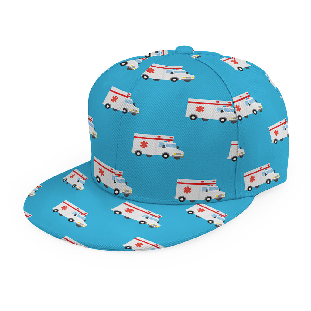Ambulance Paramedic Car Pattern Print Snapback Cap