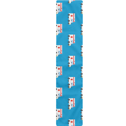 Ambulance Paramedic Car Pattern Print Table Runner
