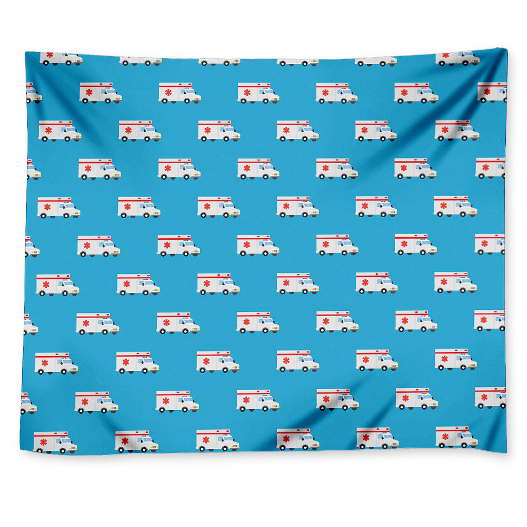 Ambulance Paramedic Car Pattern Print Tapestry
